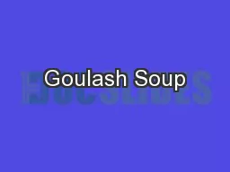 Goulash Soup