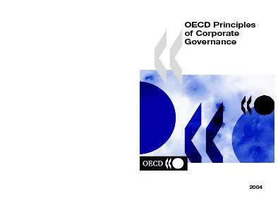 ofCorporateGovernanceOECD Principles of Corporate GovernanceSince they