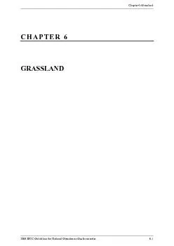 Chapter 6: Grassland 2006 IPCC Guidelines for National Greenhouse Gas