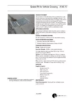 Grated Pit for Vehicle Crossing A140.10