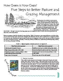 How Green is Your Grass?  Five Steps to Better Pasture and Grazing Man