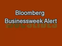 Bloomberg Businessweek Alert