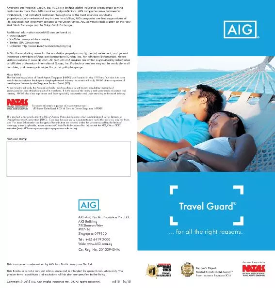 This insurance is underwritten by AIG Asia Pacific Insurance Pte. Ltd.