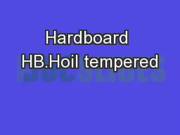 Hardboard HB.Hoil tempered