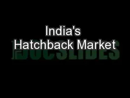 India's Hatchback Market