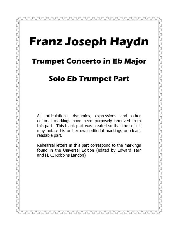 Fran  Tru Major  Solo Eb Trumpet Part