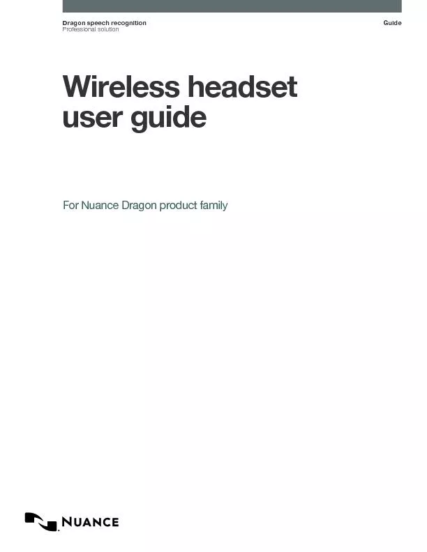 Wireless headset user guide