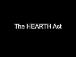 The HEARTH Act