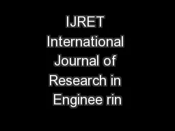 IJRET International Journal of Research in Enginee rin