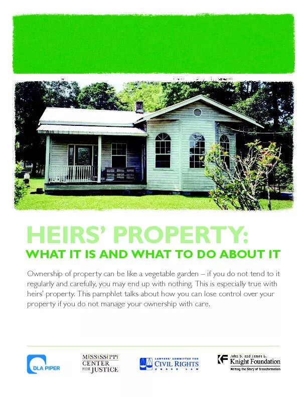 HEIRS’ PROPERTY: