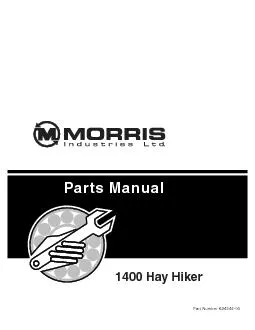 Parts Manual1400 Hay Hiker