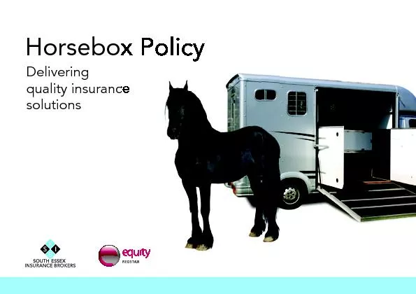 Horsebox Policy