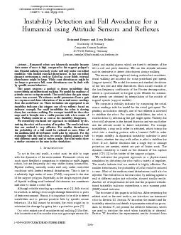 InstabilityDetectionandFallAvoidanceforaHumanoidusingAttitudeSensorsan