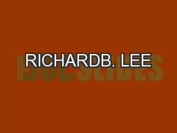 RICHARDB. LEE