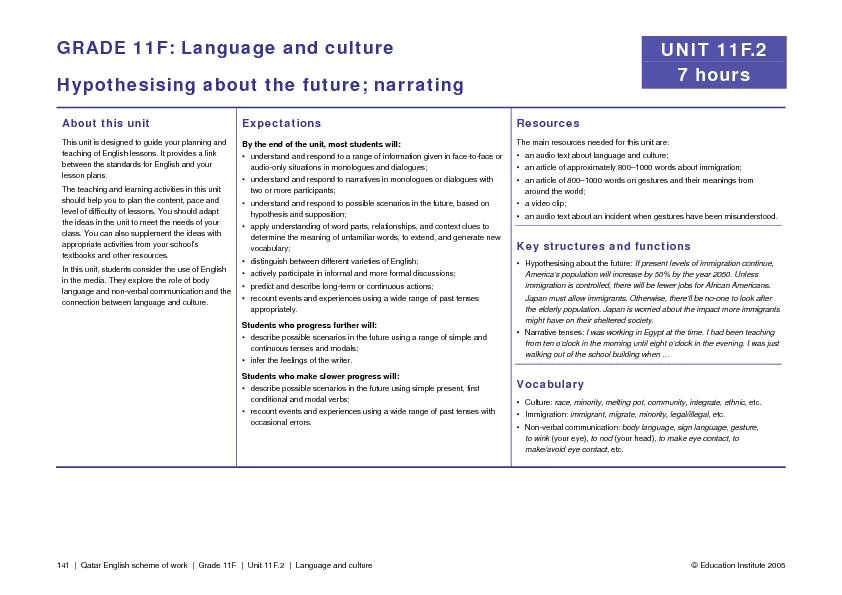 141  |  Qatar English scheme of work  |  Grade 11F  |  Unit 11F.2  |