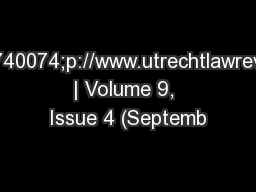 h�p://www.utrechtlawreview.org | Volume 9, Issue 4 (Septemb