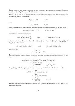 TheoremIfX1andX2areindependentandidenticallydistributedexponential(1)r