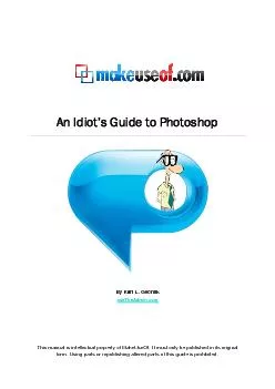 An Idiot’s Guide to Photoshop