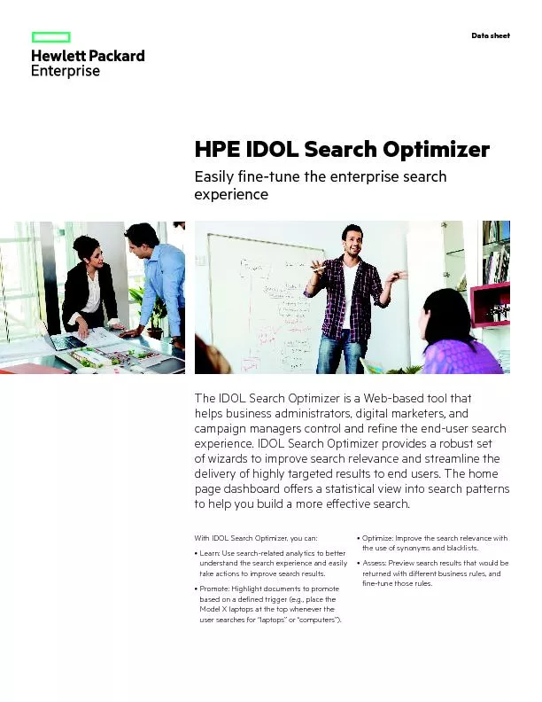 HPE IDOL Search Optimizer