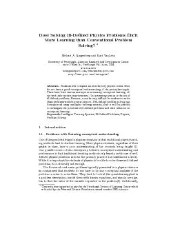 DoesSolvingIll-DenedPhysicsProblemsElicitMoreLearningthanConventional