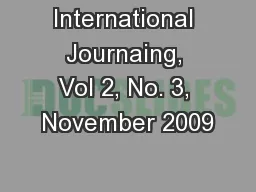 International Journaing, Vol 2, No. 3, November 2009
