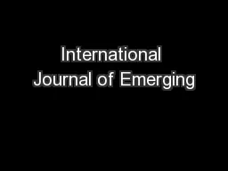International Journal of Emerging