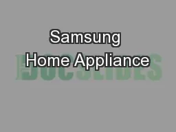 Samsung Home Appliance