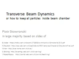 Transverse Beam Dynamics