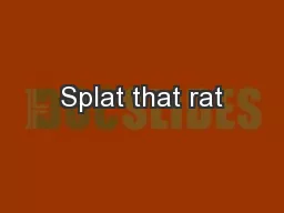 Splat that rat