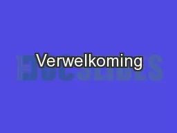 Verwelkoming