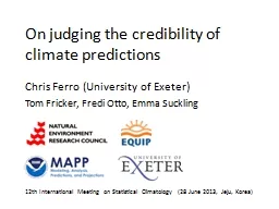 On judging the credibility of climate predictions