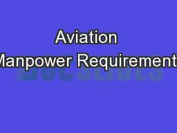 Aviation Manpower Requirements