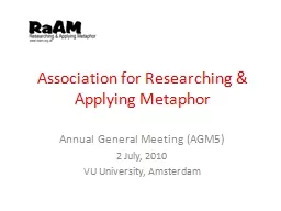 Association for Researching & Applying Metaphor