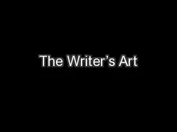 The Writer’s Art