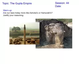 Topic: The Gupta Empire