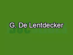G. De Lentdecker