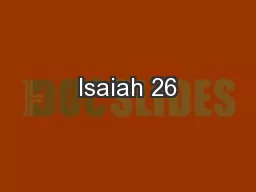 Isaiah 26