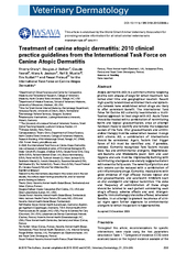 Treatment of canine atopic dermatitis  clinical practi