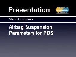 Airbag Suspension Parameters for PBS
