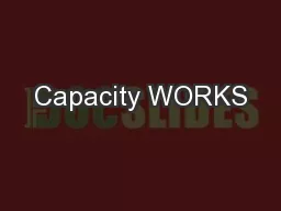 Capacity WORKS