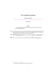 The subcaption package Axel Sommerfeldt httpsourceforg