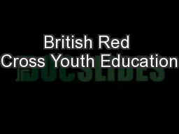 British Red Cross Youth Education