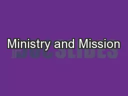 Ministry and Mission