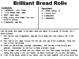 Brilliant Bread Rolls
