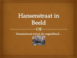Hansenstraat in Beeld