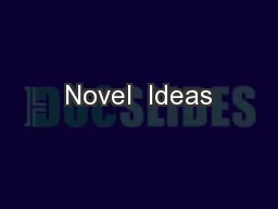 Novel  Ideas