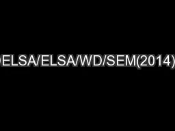 DELSA/ELSA/WD/SEM(2014)5