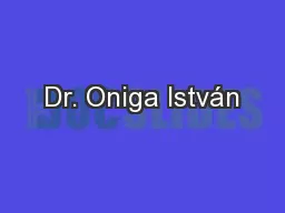 Dr. Oniga István