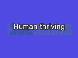 Human thriving