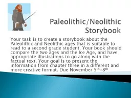 Paleolithic/Neolithic Storybook